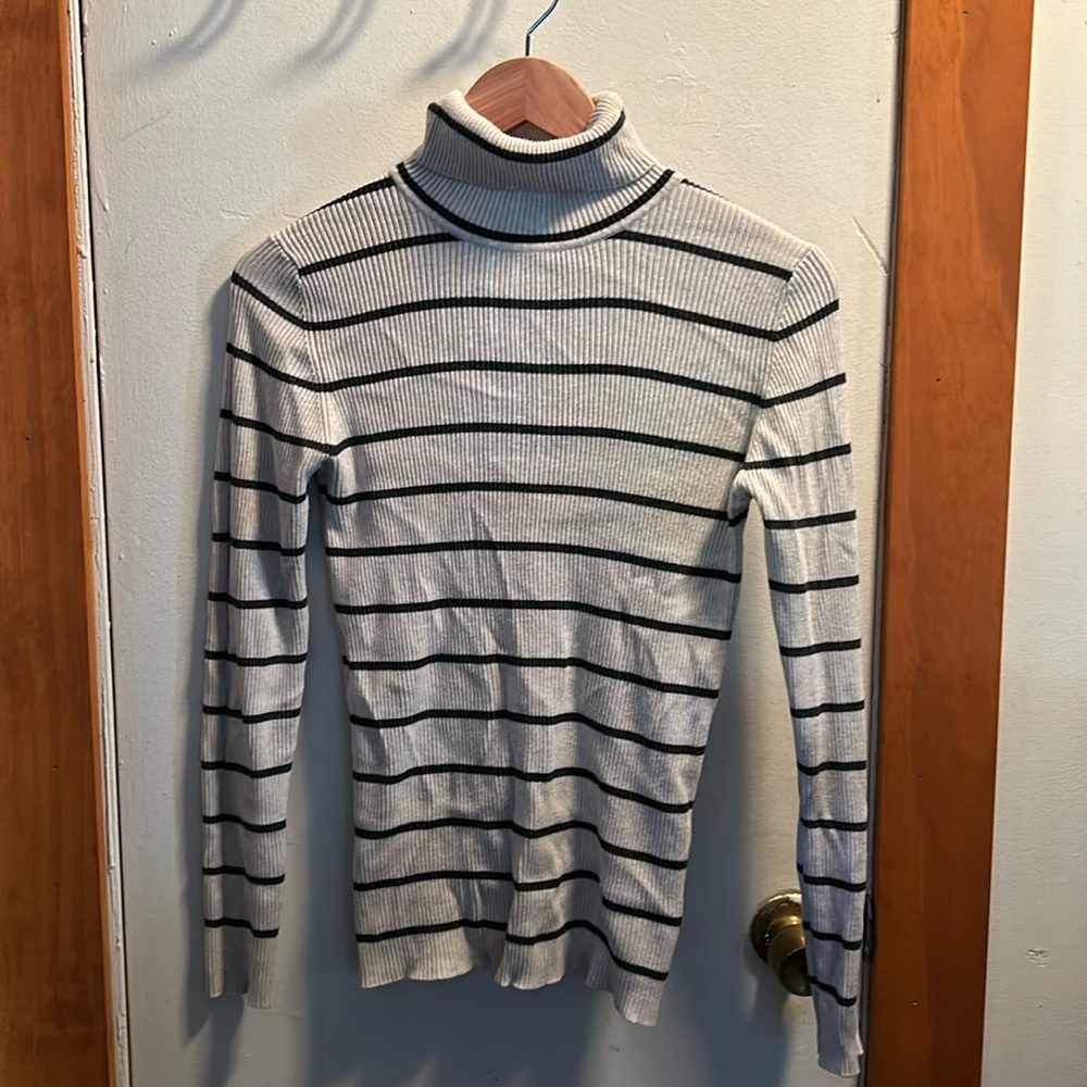 Marine Layer cotton ribbed turtleneck sweater